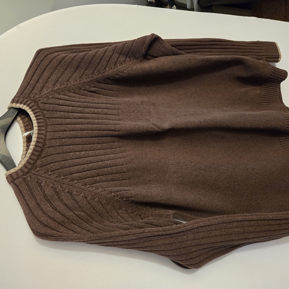 Brown Ribbed Sweater